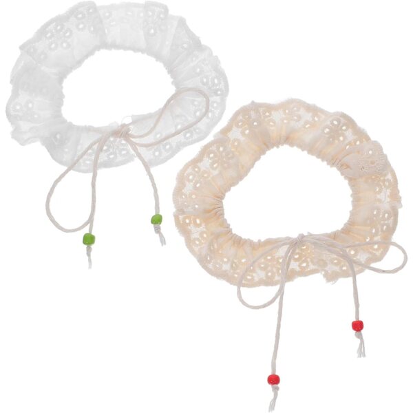 Set 4 Collari Miniature in Pizzo Vintage per Bambole - Accessori Eleganti e Delicati