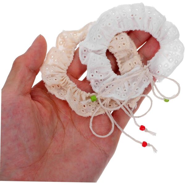 Set 4 Collari Miniature in Pizzo Vintage per Bambole - Accessori Eleganti e Delicati