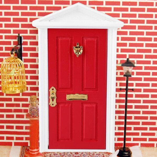 Bunte Mini-Holztür für Taidda-Puppenhaus 1:12 – sicher und kreativ
