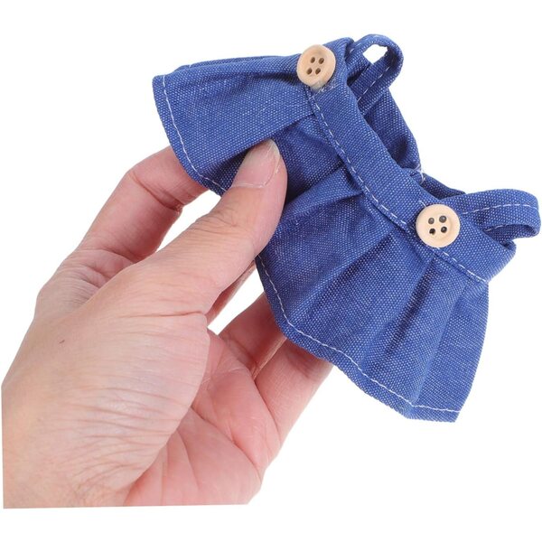 Set 4 Vestiti Salopette in Tessuto per Pupazzi 17 cm, Robusti e Stilosi
