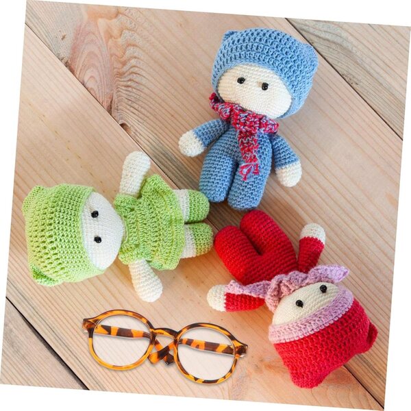 Set 4 Mini Occhiali da Sole per Bambole - Accessori Costume in Plastica Colorati