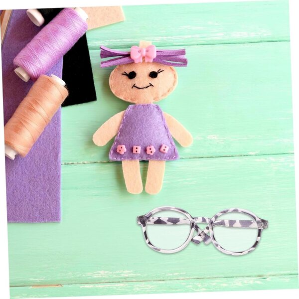 Set 4 Mini Occhiali da Sole per Bambole - Accessori Costume in Plastica Colorati