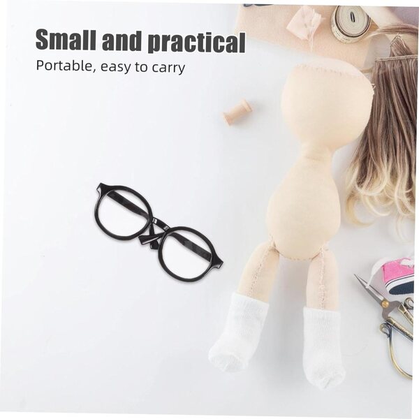 Set 4 Mini Occhiali da Sole per Bambole - Accessori Costume in Plastica Colorati