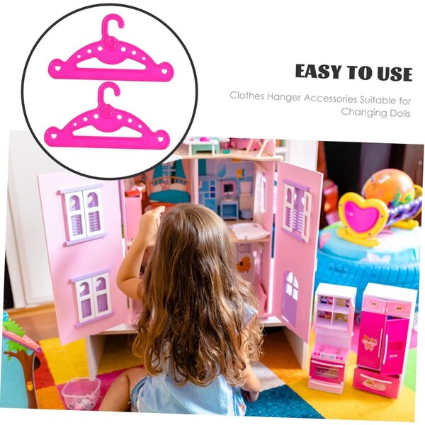 Set mit 10 rosa Mini-Gürteln für Puppen bis 45 cm aus widerstandsfähigem Kunststoff