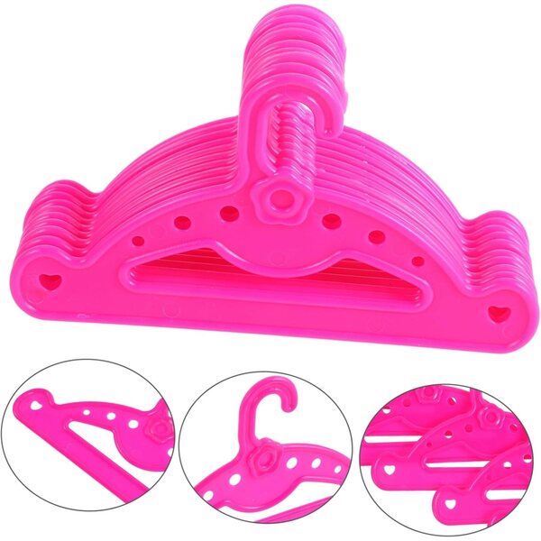 Set mit 10 rosa Mini-Gürteln für Puppen bis 45 cm aus widerstandsfähigem Kunststoff