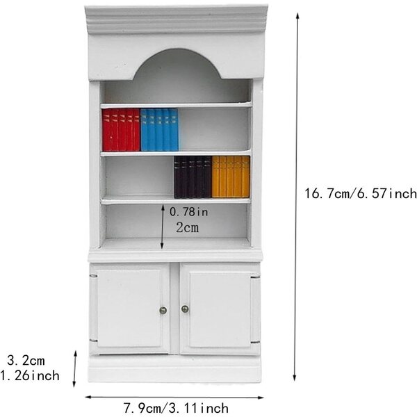 Armadietto da parete in legno per casa delle bambole scala 1:12, mobile cucina miniatura