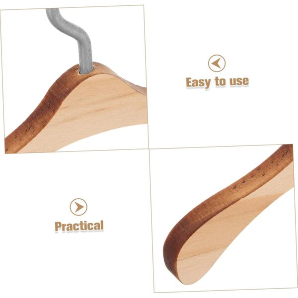 Cintre in Legno Miniature 6,5 cm – Set da 10 Cintre per bamboles e Mini-Casette