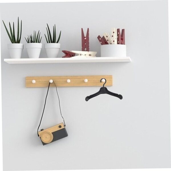 ORFOFE 100 Mini Cintres Neri in Plastica per Vestiti di Bambole Accessori Pratici