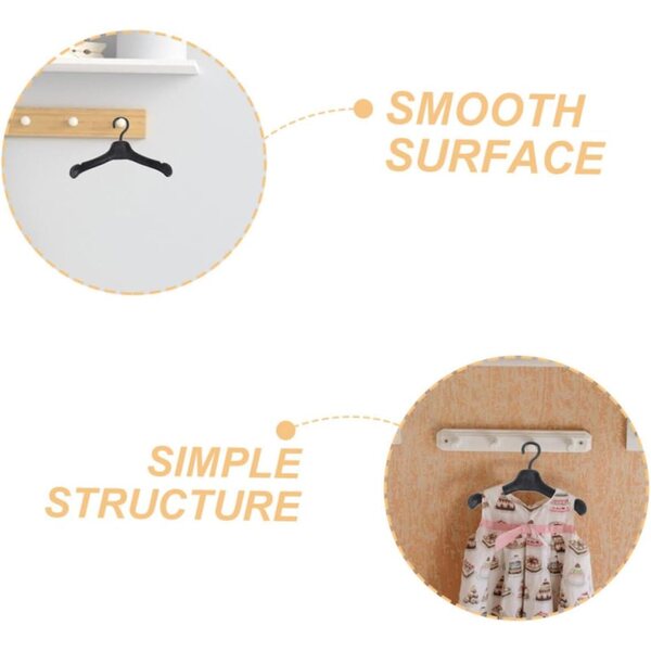 ORFOFE 100 Mini Cintres Neri in Plastica per Vestiti di Bambole Accessori Pratici