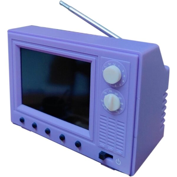 Funktionierender Mini-LED-Fernseher für Puppenhaus im Maßstab 1:12 mit 8 GB Speicher und USB-Aufladung