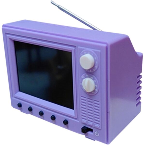 Funktionierender Mini-LED-Fernseher für Puppenhaus im Maßstab 1:12 mit 8 GB Speicher und USB-Aufladung