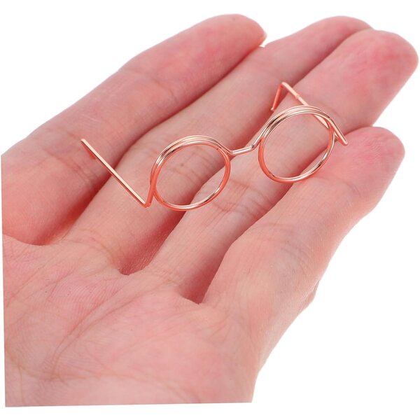 40 Mini Occhiali in Metallo Leggeri per Bambole - Accessori Decorativi DIY Rosa e Nero