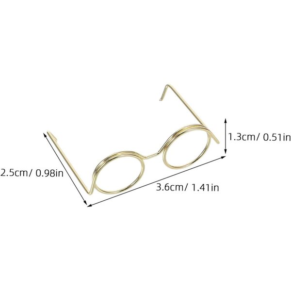 Set 40 mini occhiali in metallo per bambole, accessori decorativi DIY colorati
