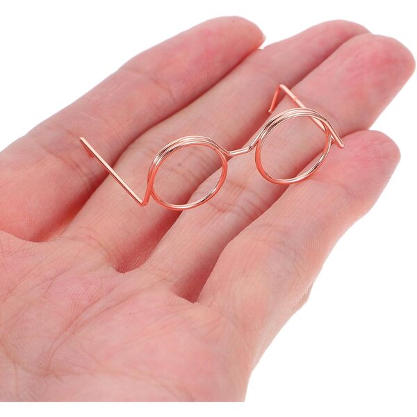 Set 40 mini occhiali in metallo per bambole, accessori decorativi DIY colorati