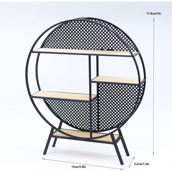 Scaffale miniatura casa delle bambole 1:12 in PLA, espositore realistico 15x3,2x17,8 cm