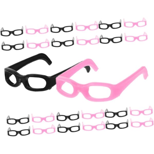 30 Mini Occhiali Colorati per Bambole - Accessori Resistenti e Creativi per DIY e Giochi di Ruolo
