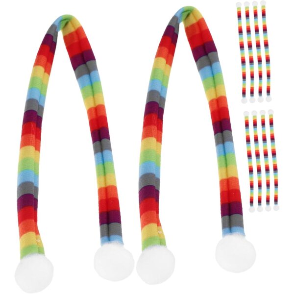 10 Mini Sciarpe Decorazione Natale per Bottiglie, Pupazzi e Artigianato Colorate