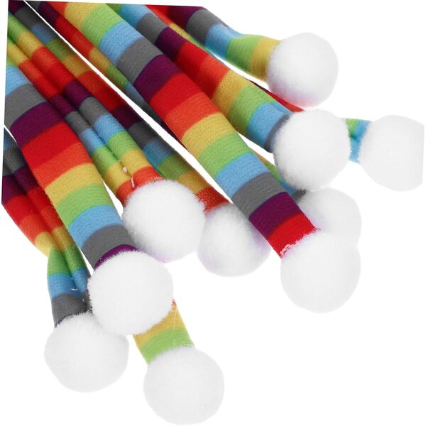 10 Mini Sciarpe Decorazione Natale per Bottiglie, Pupazzi e Artigianato Colorate