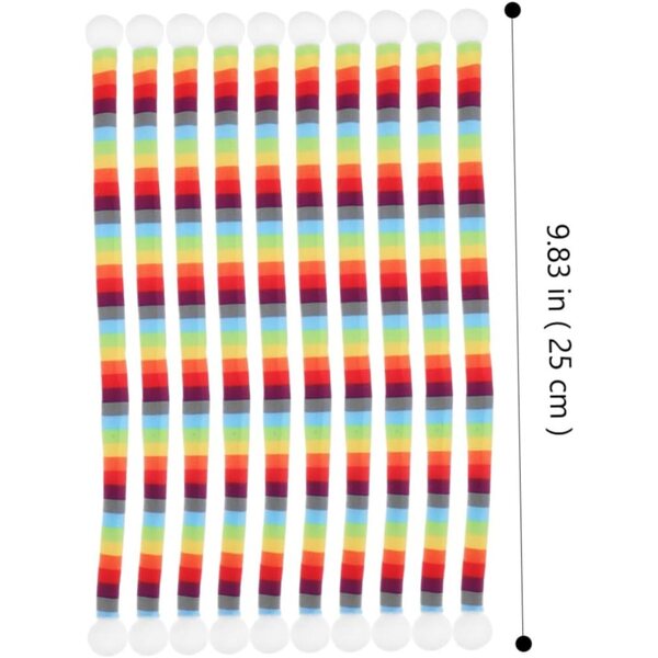 10 Mini Sciarpe Decorazione Natale per Bottiglie, Pupazzi e Artigianato Colorate