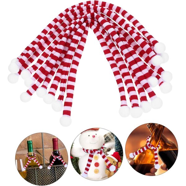10 Mini-Kawaii-Schals für Weihnachtsdekorationen und DIY-Zubehör für Puppen