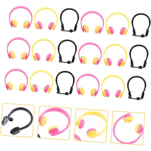80 Pezzi Mini Occhiali da Sole e Cuffie per Bambole, Accessori Decorativi Realistici