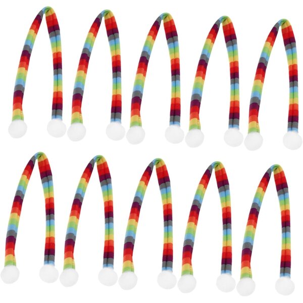10 Mini Sciarpe Arc-en-Ciel per Decorazioni e Bricolage, 25x1,2 cm