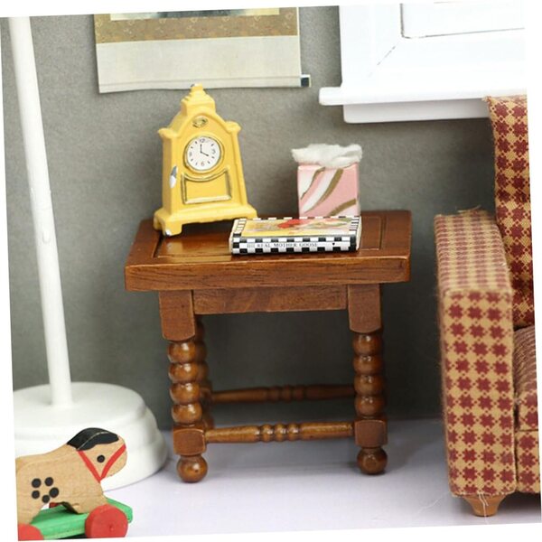 BESPORTBLE Tavolino in Legno Miniatura 5,4x4,5x3,9 cm per Casa delle Bambole