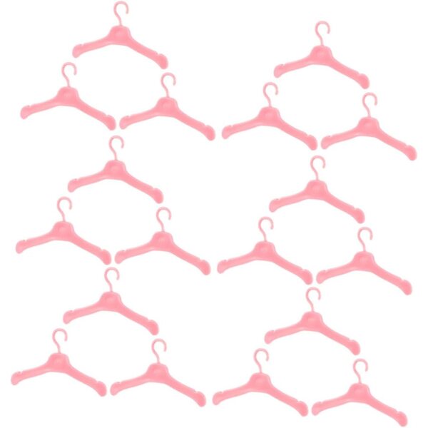 KOMBIUDA 60 Cintres Miniature per bamboles in Plastica Rosa Mini Appendiabiti