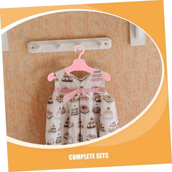 KOMBIUDA 60 Cintres Miniature per bamboles in Plastica Rosa Mini Appendiabiti