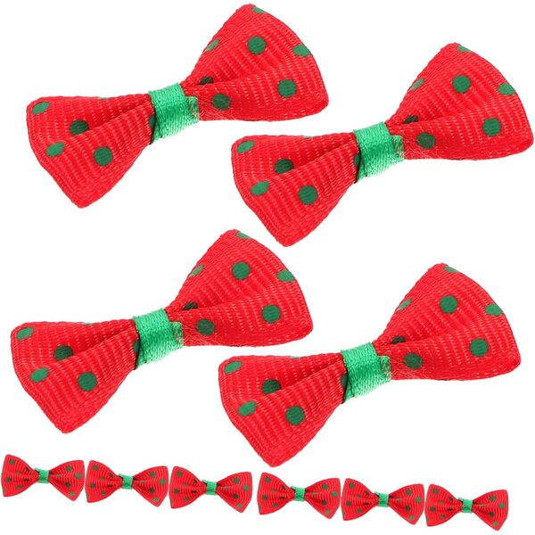 Mini Nodi Decorativi in Tessuto Rosso - Set da 30 per Bricolage e Decorazioni DIY