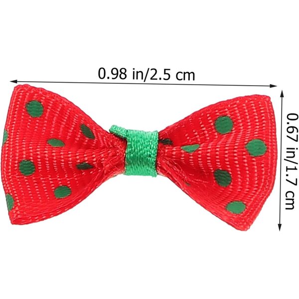 Mini Nodi Decorativi in Tessuto Rosso - Set da 30 per Bricolage e Decorazioni DIY