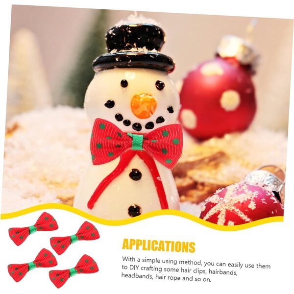 Mini Nodi Decorativi in Tessuto Rosso - Set da 30 per Bricolage e Decorazioni DIY