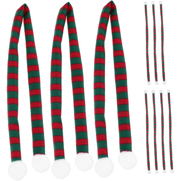 Set mit 10 Mini-Weihnachtsschals in Rot und Grün für Dekorationen und Partys – BAZEITFLOW