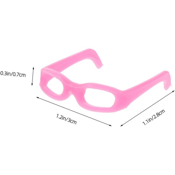 ORFOFE 30 Mini Occhiali per Bambole Colorati in Plastica per Decorazioni e DIY