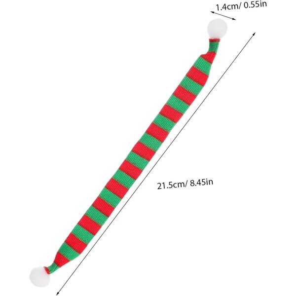 Set 8 Mini Foulards di Natale Tricotati per Bambole e Decorazioni Colorati e Festivi