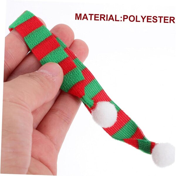 Set 8 Mini Foulards di Natale Tricotati per Bambole e Decorazioni Colorati e Festivi