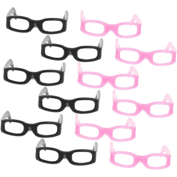 Set 30 Mini Occhiali per Bambole Colorati in Plastica ABS Accessori Moda