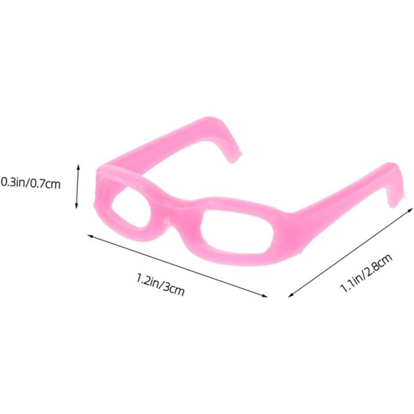 Set 30 Mini Occhiali per Bambole Colorati in Plastica ABS Accessori Moda
