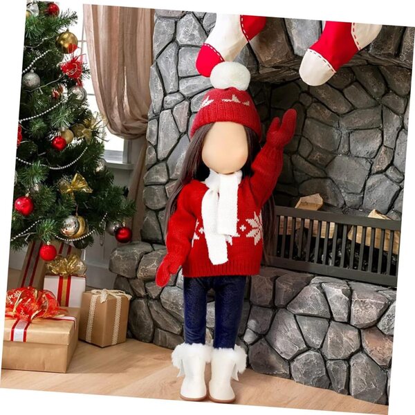 Completo Costume Natale per Bambole WEKAMOS con Accessori in Cotone Morbido