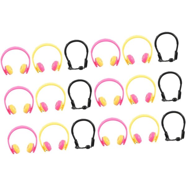 80 pezzi mini caschi decorativi per bambole accessori colorati per DIY e foto