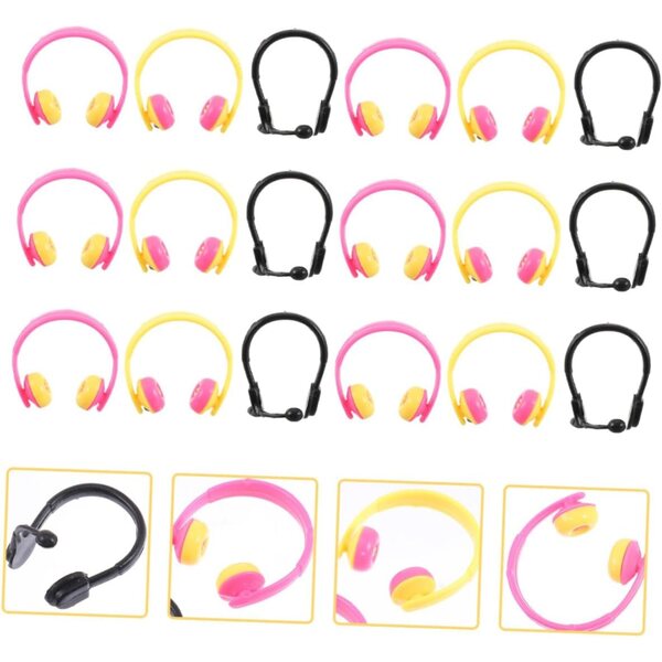 80 pezzi mini caschi decorativi per bambole accessori colorati per DIY e foto