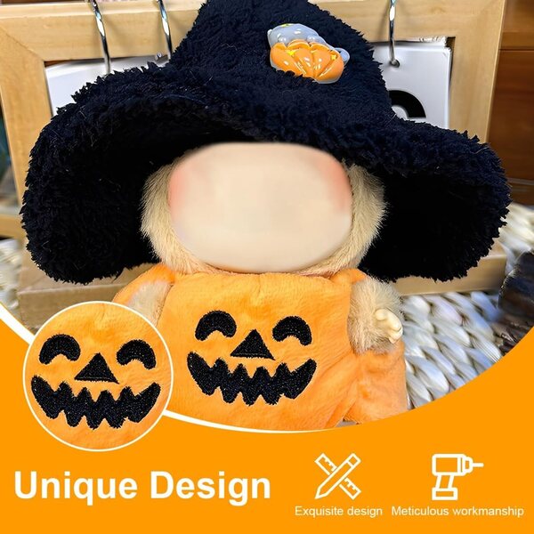 Set 2 Abiti Halloween per Bambole 17 cm con Body e Cappello, Regalo Perfetto