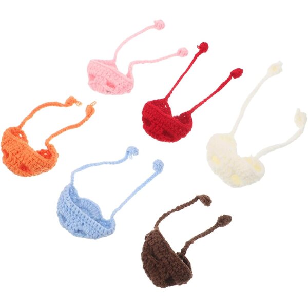 6 Mini Cappelli in Lana per Bambole e Animali, Accessori Decorativi DIY e Festivi