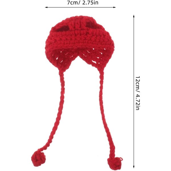 6 Mini Cappelli in Lana per Bambole e Animali, Accessori Decorativi DIY e Festivi