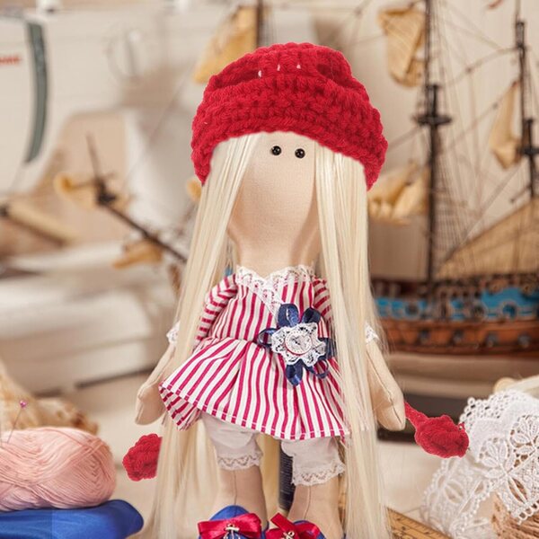 6 Mini Cappelli in Lana per Bambole e Animali, Accessori Decorativi DIY e Festivi