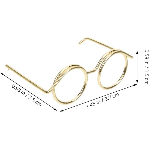 DECHOUS Set 20 Mini Occhiali Dorati per Bambole Accessori Facili da Indossare