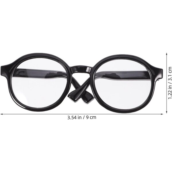 Lunettes nere trasparenti per bambole 20 cm – accessorio moda originale e versatile