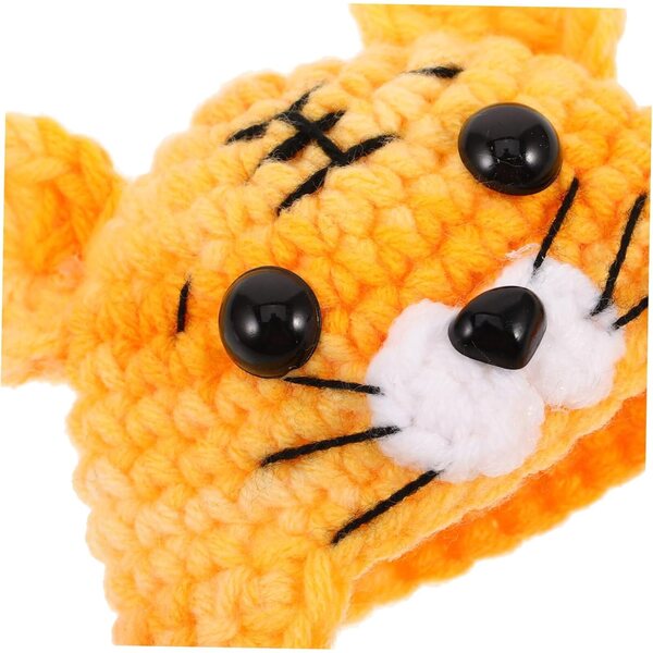 PartyKindom Mini Gelber Strick-Chapeau für Puppen – Kreative und dekorative Accessoires