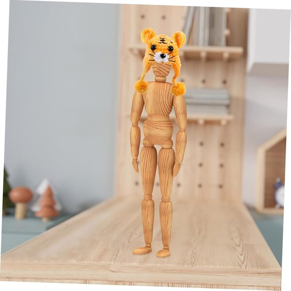 PartyKindom Mini Gelber Strick-Chapeau für Puppen – Kreative und dekorative Accessoires