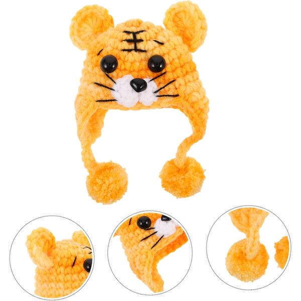 PartyKindom Mini Gelber Strick-Chapeau für Puppen – Kreative und dekorative Accessoires